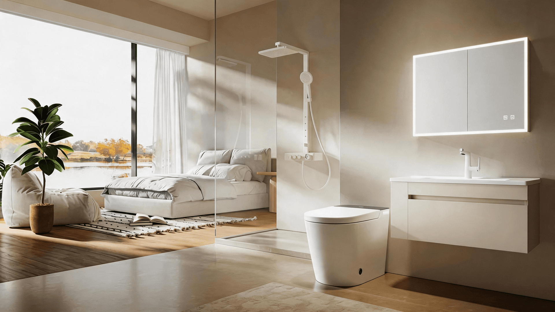Integrated smart bathroom solution scene